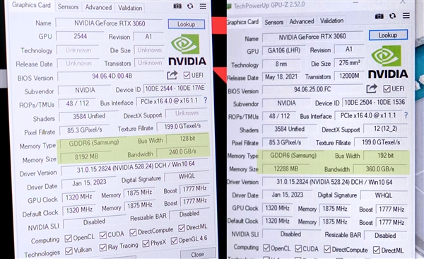 显存容量很重要！RTX 3060 8GB魔改12GB显存后：性能提升22%